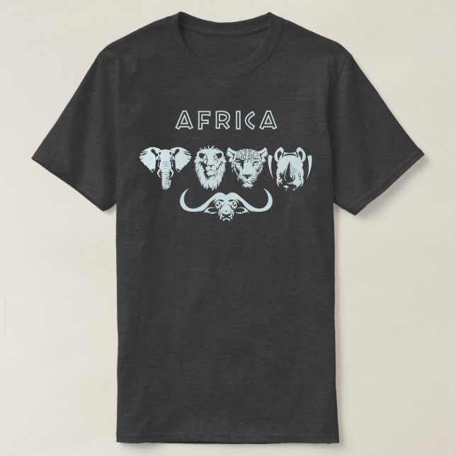 Camiseta África Grande Caça Safari Selvagem 5 (Frente do Design)
