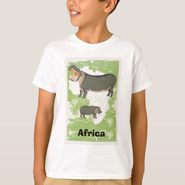 Camiseta África Hippopotamus Hippo Jungle T-shirts (Frente)