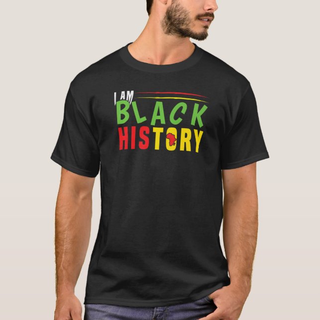 Camiseta África História Negra Africana Orgulho História Ne (Frente)
