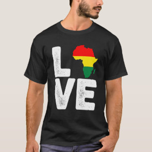 Camiseta África legal: Mapa do Amor para os Homens Africano
