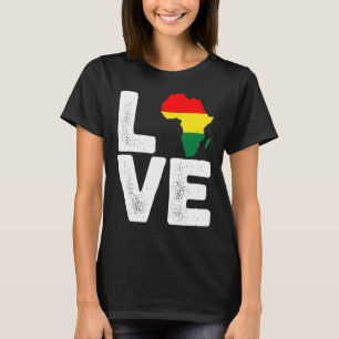 Camiseta África legal: Mapa do Amor para os Homens Africano