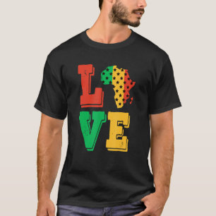 Camiseta Africa Love Proud African American Black History M