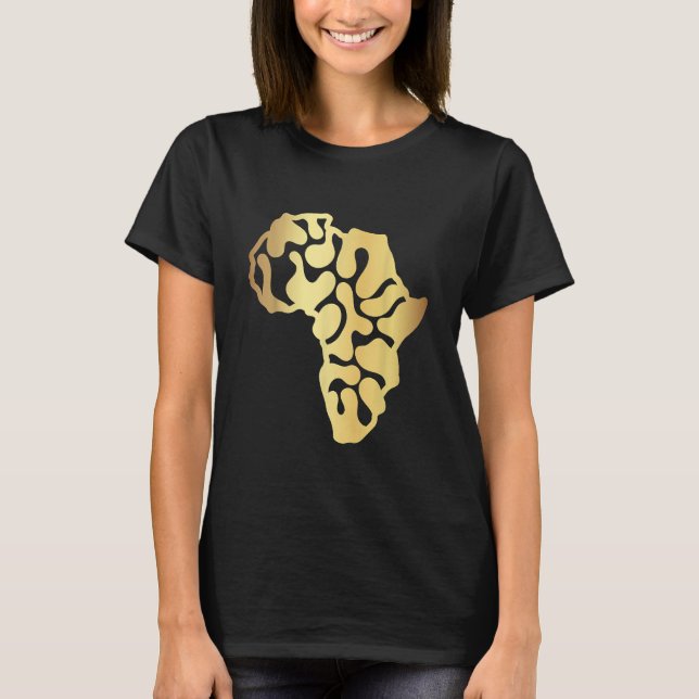 Camiseta Africa Map Golden (Frente)