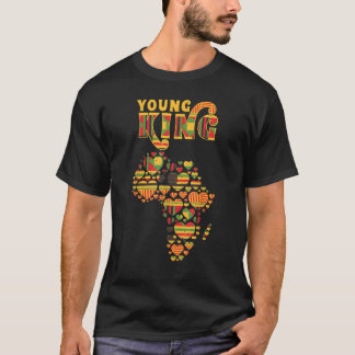 Camiseta Africa Map Love Heart African Kente Men African Am