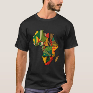 Camiseta África Mapa Africano Kente Closure Impressão 11/10