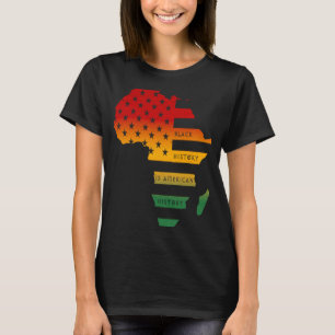 Camiseta África Mapa bandeira americana História negra é am