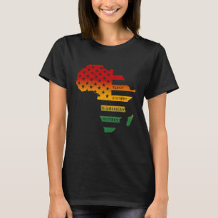 Camiseta África Mapa bandeira americana História negra é am