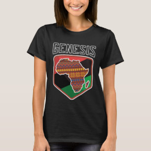 Camiseta África Mapa do Orgulho Negro do Kente Afro-America