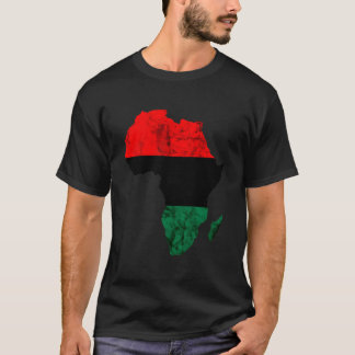 Camiseta África Mapa do Orgulho Pan-Africano Unia Bandeira