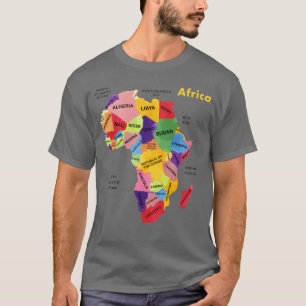 Camiseta África - Mapa Trabalho de arte