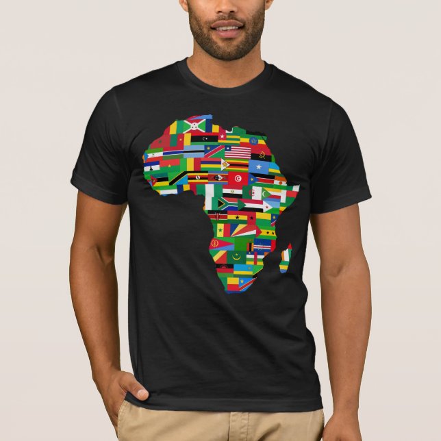 Camiseta África Mapear T-Shirt (Frente)