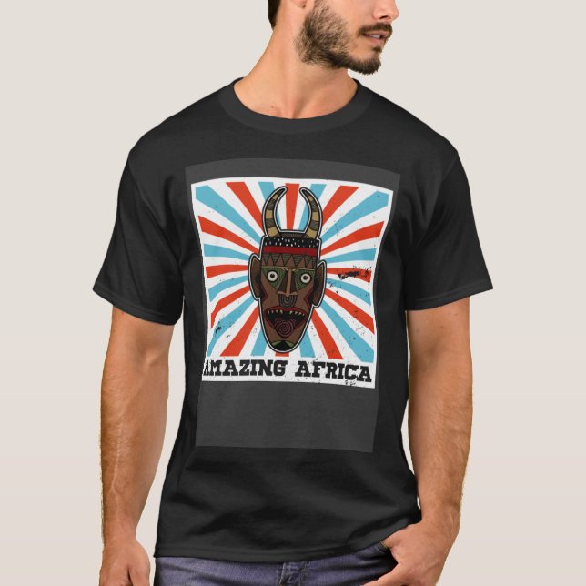 Camiseta África Máscara Africano História Afro Reggae Melan (Frente)