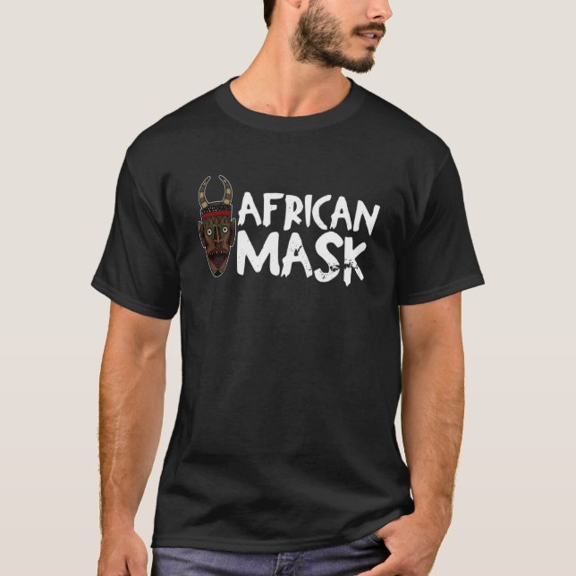 Camiseta África Máscara Africano História Afro Reggae Melan (Frente)