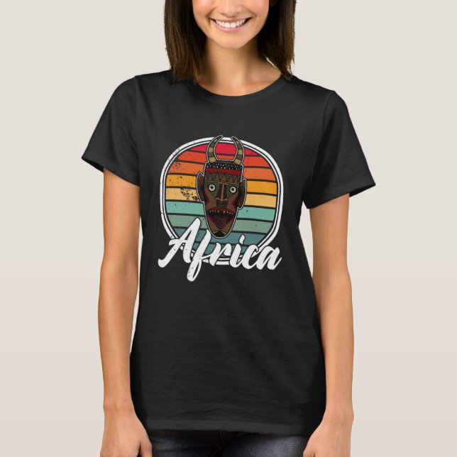 Camiseta África Máscara Africano História Afro Reggae Melan (Frente)