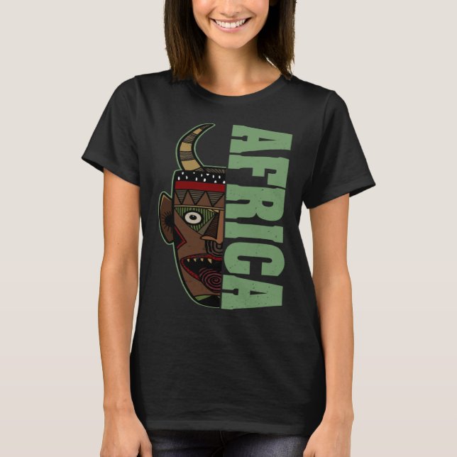 Camiseta Africa Mask African Afro History Reggae Melanin  2 (Frente)