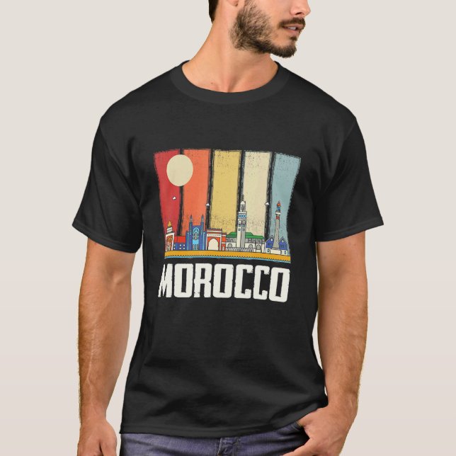 Camiseta Africa Morocco Skyline Moroccans African Souvenir  (Frente)