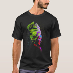Camiseta África Mulher Negra Folha de Cabeça Melanina Orgul