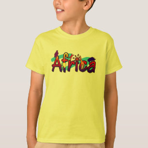 Camiseta África na moda esfriam & o t-shirt selvagem dos