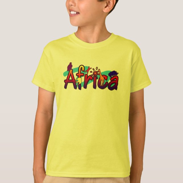 Camiseta África na moda esfriam & o t-shirt selvagem dos (Frente)