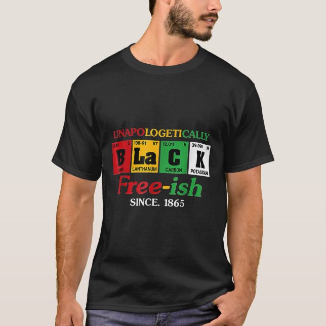 Camiseta África Negra Indesculpavelmente Livre Desde 1865 (Frente)