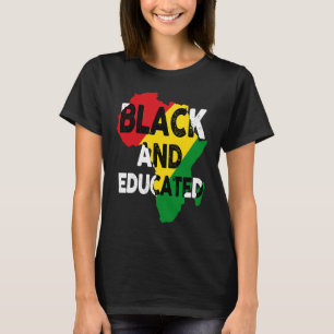 Camiseta África Negro E História Negra Educada Melanina Af