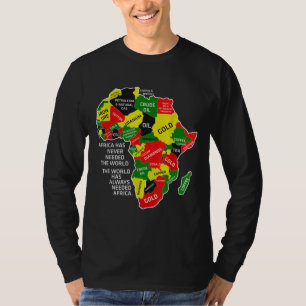 Camiseta África Nunca Precisou Do Mundo Afro Melanin Bla