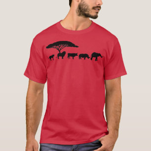 Camiseta África Os Cinco Grandes Animais Design Crianças To