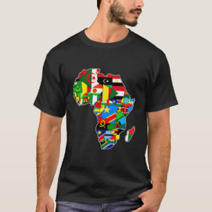 Camiseta África: Países do Orgulho Africano Sinalizam Mapa 