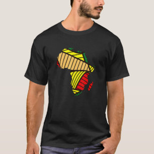 Camiseta África Retro Vintage Map Kente Para Todos Os Afric