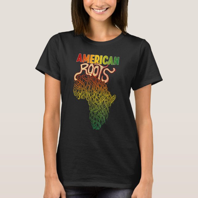 Camiseta Africa Roots With African Expat Pan Africa Map Bla (Frente)