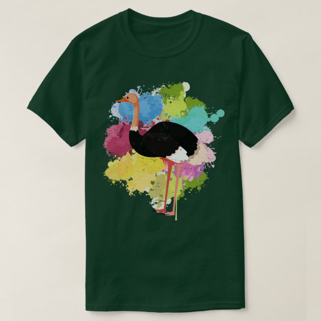 Camiseta África Safari Bird Ostrich (Frente do Design)