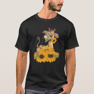 Camiseta África Safari Zoo Keeper Cuja flor é girassol