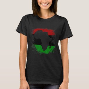 Camiseta África Sinalizador Africano Continente Mapa Pan-áf