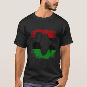 Camiseta África Sinalizador Africano Continente Mapa Pan-áf
