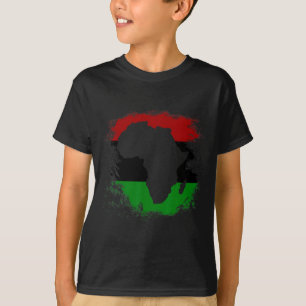 Camiseta África Sinalizador Africano Continente Mapa Pan-áf