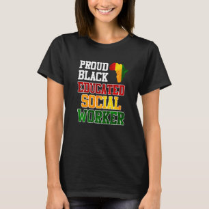 Camiseta África Sou um trabalhador social orgulhoso e educa