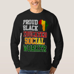 Camiseta África Sou um trabalhador social orgulhoso e educa