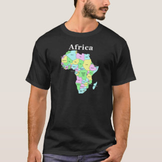 Camiseta África - (texto branco para artigos escuros)