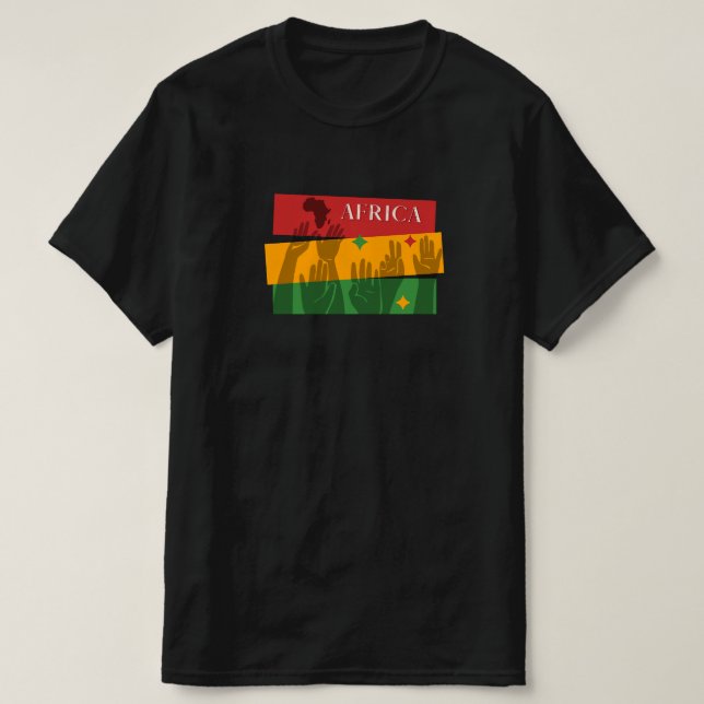 Camiseta África, vidas negras importam, história do mês neg (Frente do Design)