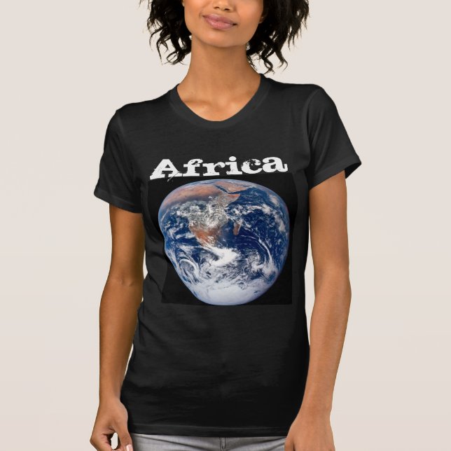 Camiseta África - Visão da Terra Planeta da Apolo 17 (Frente)
