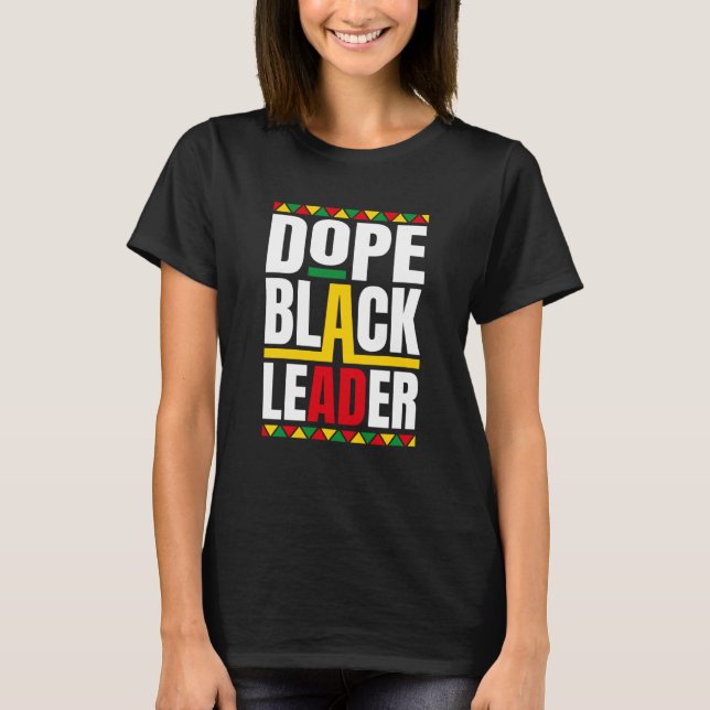 Camiseta African American Black History Month Black Leaders (Frente)