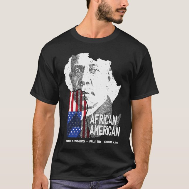 Camiseta African American Booker T Washington Black History (Frente)