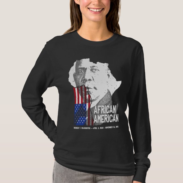 Camiseta African American Booker T Washington Black History (Frente)
