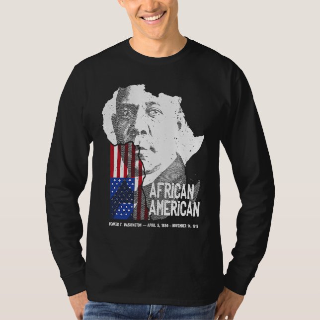 Camiseta African American Booker T Washington Black History (Frente)