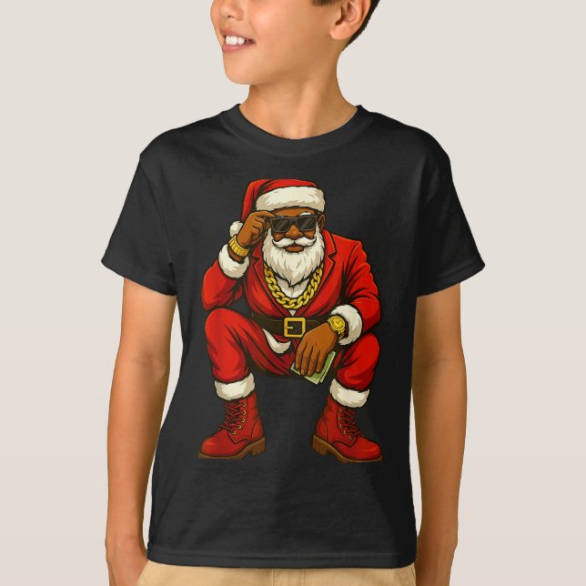 Camiseta African American Christmas Funny African American  (Frente)