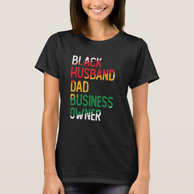 Camiseta African American Dad Black Owned Business Black Hi (Frente)