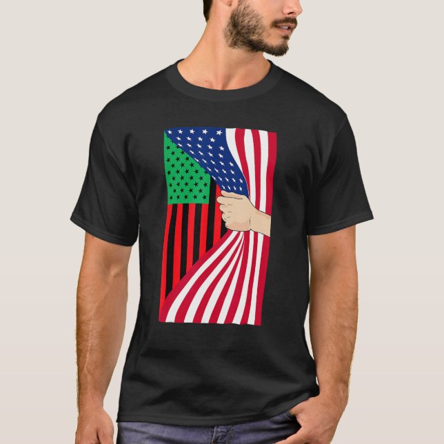 Camiseta African American Flag Pan African Black Liberation (Frente)