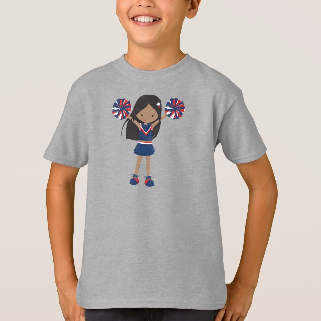 Camiseta African American Girl, Cheerleaderes, líder de tor (Frente)