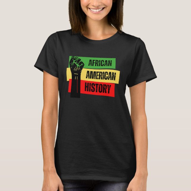 Camiseta African American History Black Men Women Kids Boys (Frente)