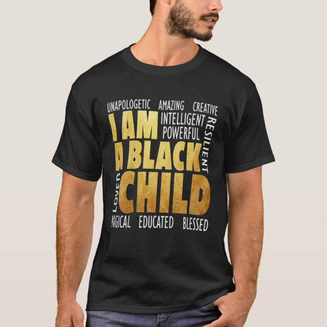 Camiseta African American History Month Kids I Am A Black C (Frente)